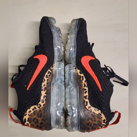 Women Nike Air Vapormax 2021 Flyknit Black Leopard Sneakers DH4090 001 Size 6 - Picture 11 of 15